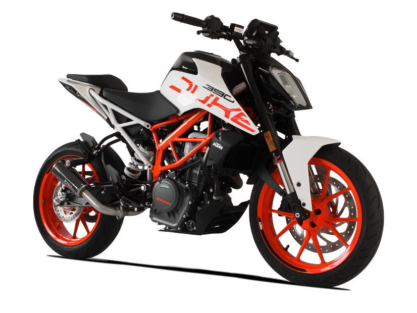 HP CORSE KTM 390 Duke (13/16) Slip-on Exhaust "GP-07 Black with Wire Mesh" (racing)