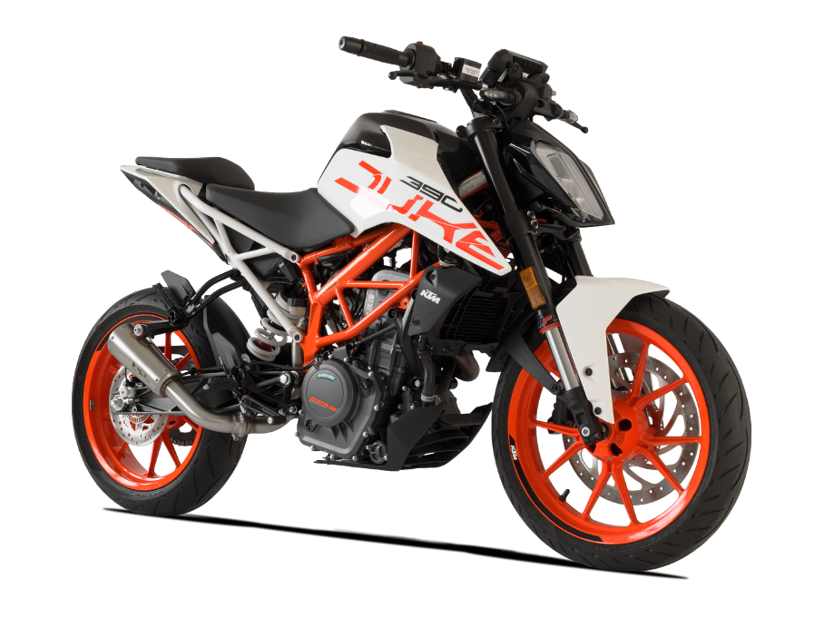 HP CORSE KTM 390 Duke (13/16) Slip-on Exhaust "GP-07 Satin with Aluminum Ring" (racing)