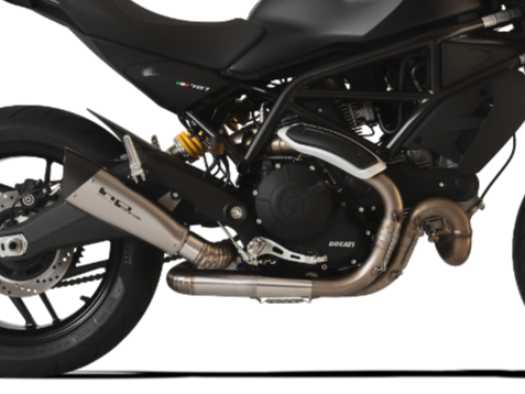 HP CORSE Ducati Monster 797 Slip-on Exhaust "Evoxtreme 260 Satin" (racing only)