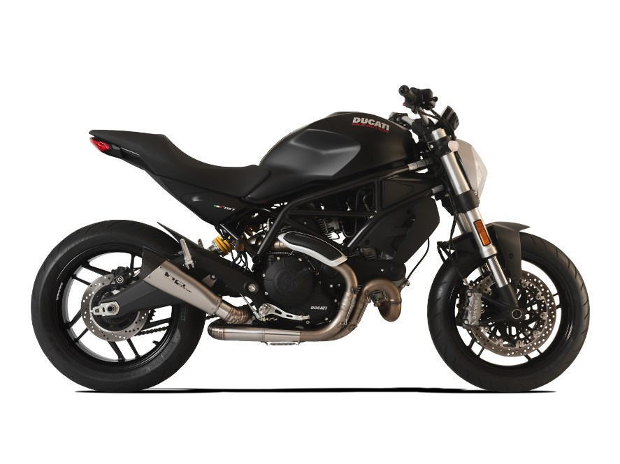 HP CORSE Ducati Monster 797 Slip-on Exhaust "Evoxtreme 260 Satin" (racing only)