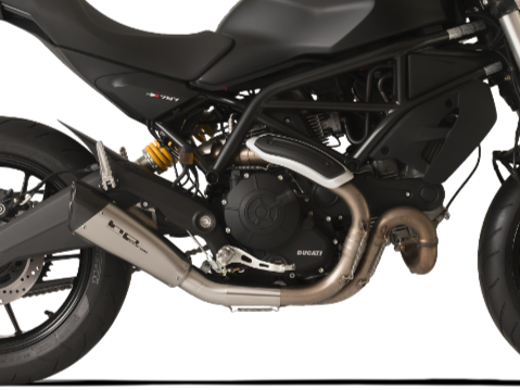 HP CORSE Ducati Monster 797 Slip-on Exhaust "Evoxtreme 260 Satin Short" (racing only)