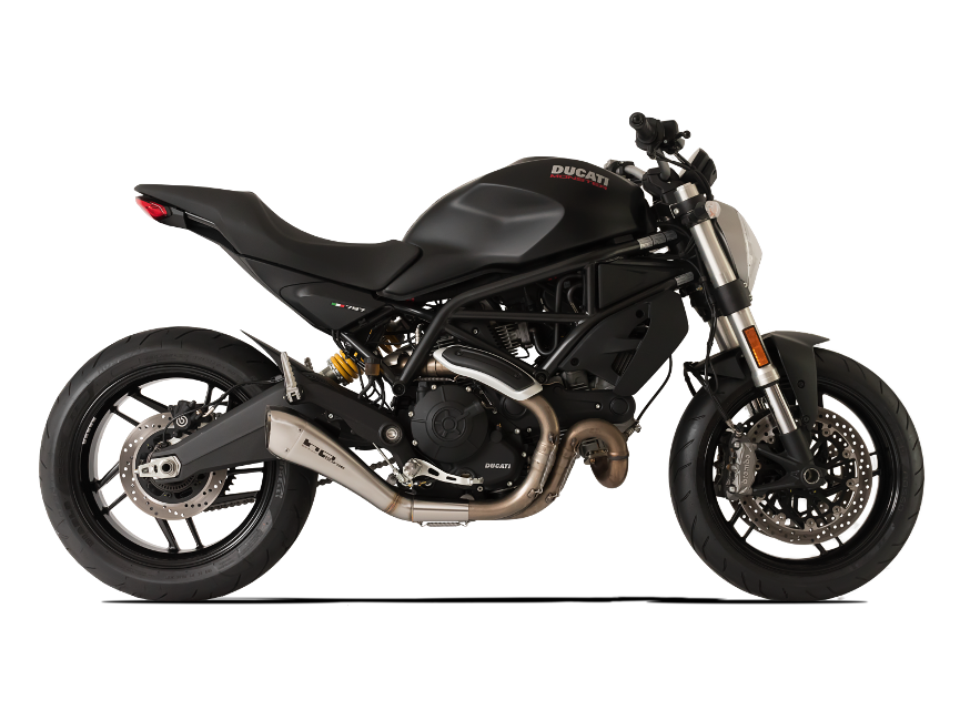 HP CORSE Ducati Monster 797 Slip-on Exhaust "Hydroform Satin Short" (racing only)