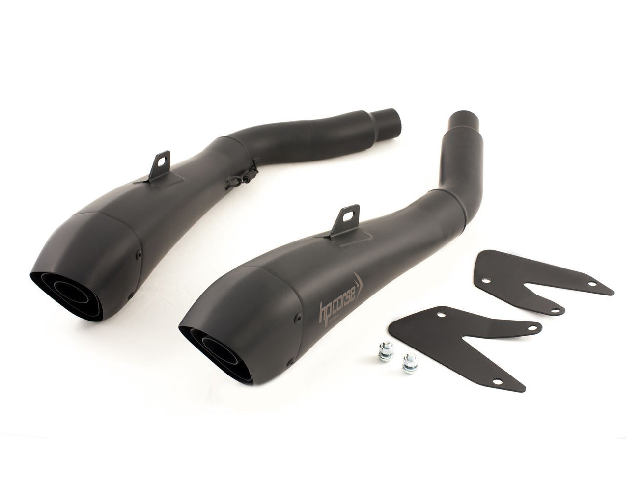 HP CORSE Triumph Street Triple (08/12) Dual Slip-on Exhaust "Hydroform Black" (EU homologated)