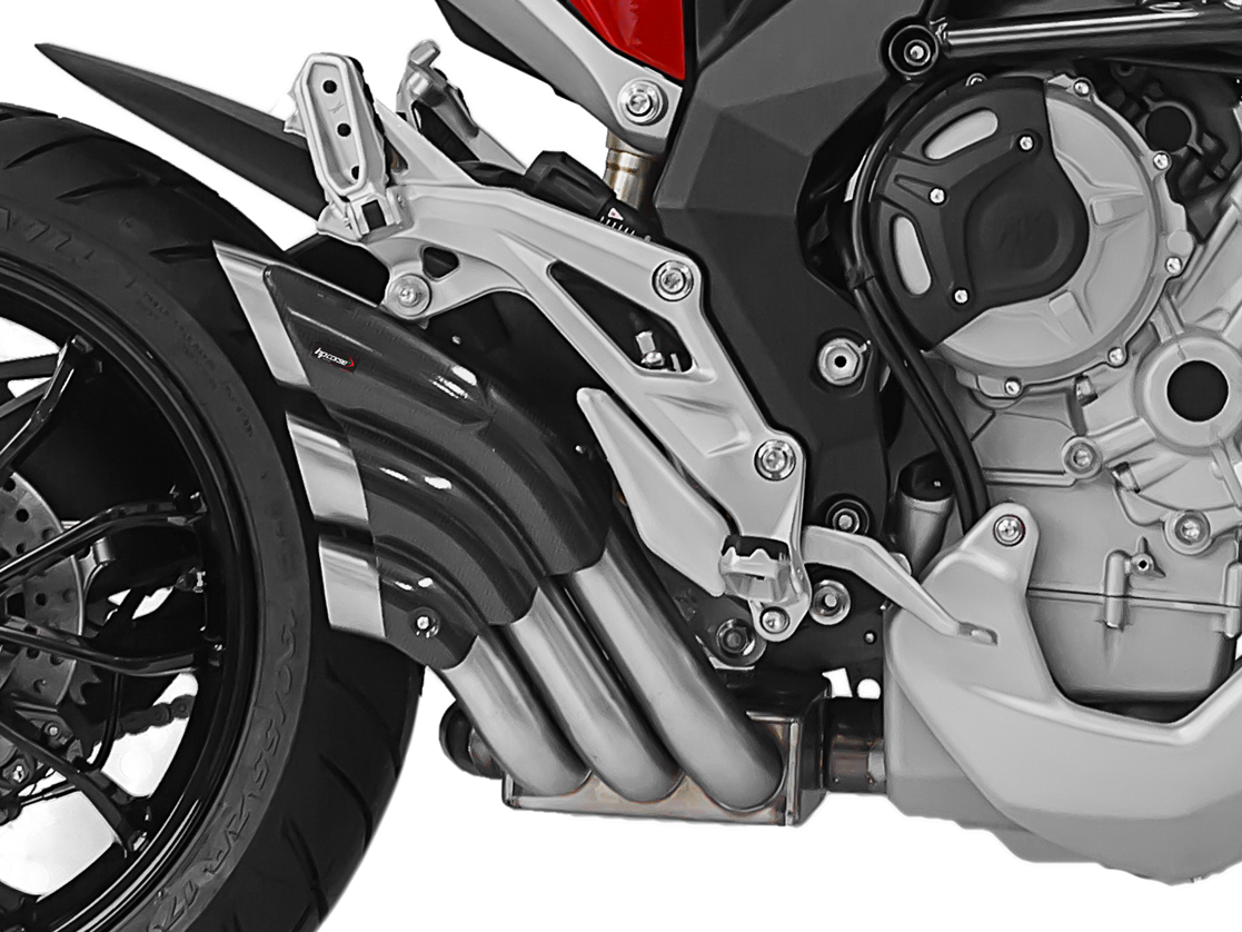 HP CORSE MV Agusta Turismo Veloce Slip-on Exhaust "HydroTre Satin" (EU homologated; with carbon cover)