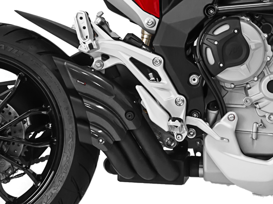 HP CORSE MV Agusta Turismo Veloce Slip-on Exhaust "HydroTre Black" (EU homologated; with carbon cover)