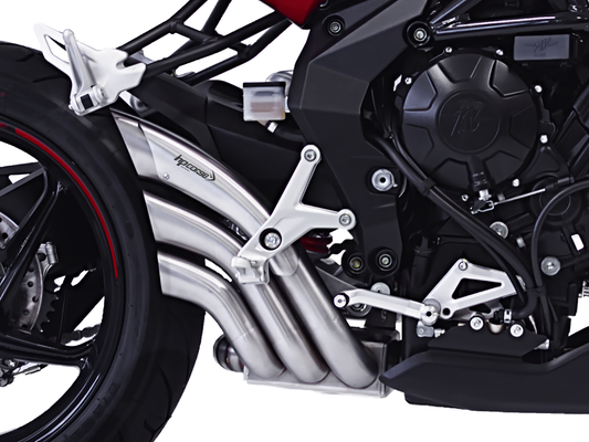 HP CORSE MV Agusta Rivale 800 Slip-on Exhaust "HydroTre Satin" (EU homologated; with stainless steel cover)