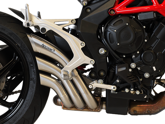 HP CORSE MV Agusta Brutale / Dragster 800 (16/18) Slip-on Exhaust "HydroTre Satin" (racing; with stainless steel cover)