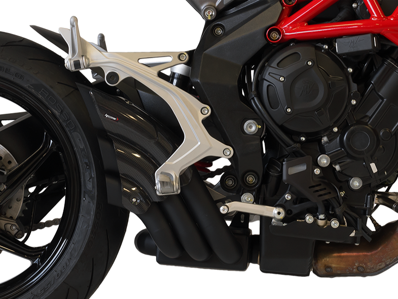 HP CORSE MV Agusta Brutale / Dragster 800 (16/18) Slip-on Exhaust "HydroTre Black" (racing; with carbon cover)