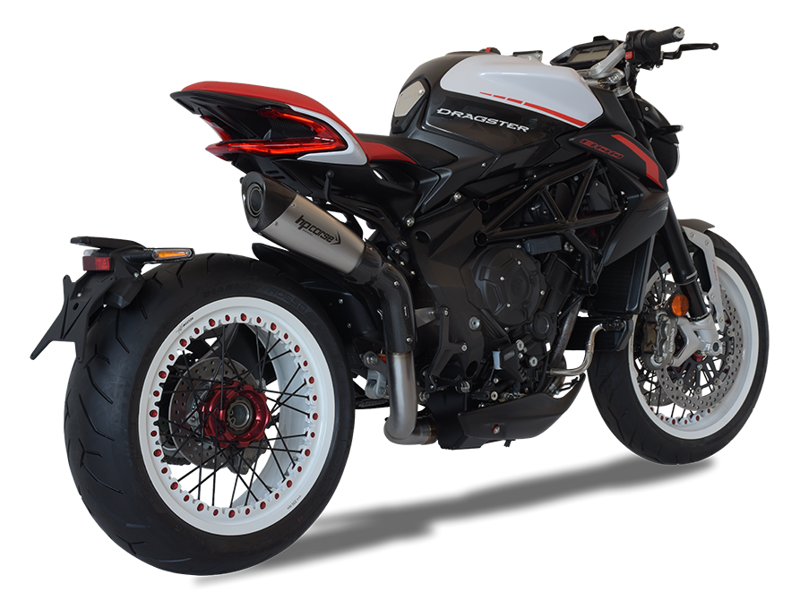 HP CORSE MV Agusta Dragster 800 RR (18/19) High-mount Slip-on Exhaust "Evoxtreme 310 Inox Satin" (Racing)