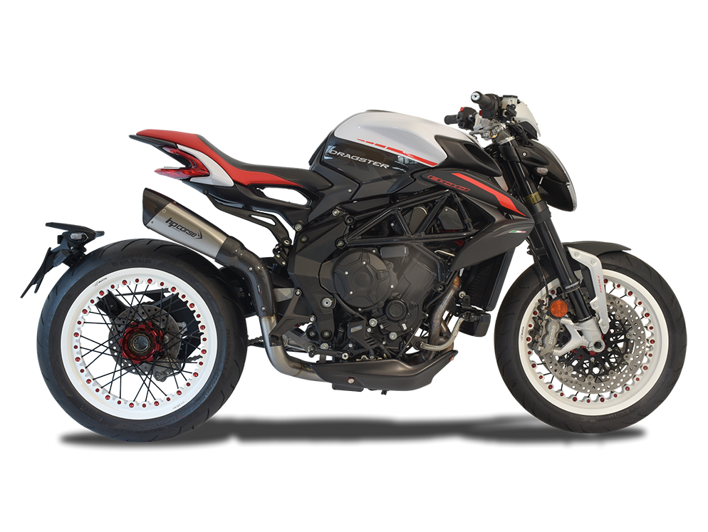 HP CORSE MV Agusta Dragster 800 RR (18/19) High-mount Slip-on Exhaust "Evoxtreme 310 Inox Satin" (Racing)