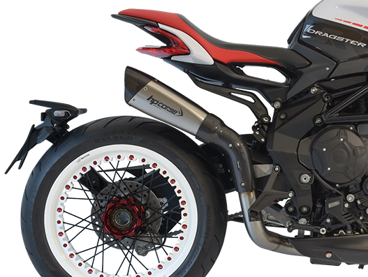 HP CORSE MV Agusta Dragster 800 RR (18/19) High-mount Slip-on Exhaust "Evoxtreme 310 Inox Satin" (Racing)