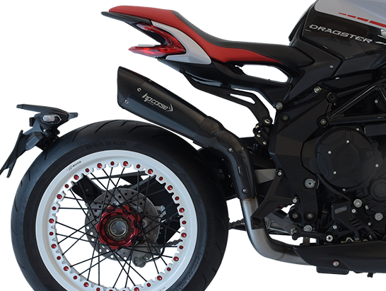 HP CORSE MV Agusta Dragster 800 RR (18/19) High-mount Slip-on Exhaust "Evoxtreme 310 Ceramic Black" (Racing)