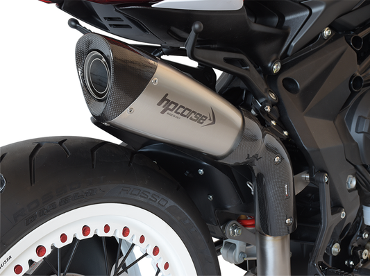 HP CORSE MV Agusta Dragster 800 RR (18/19) High-mount Slip-on Exhaust "Evoxtreme 310 Inox Satin" (Racing)