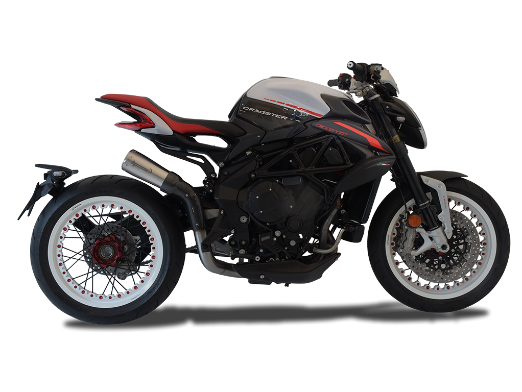 HP CORSE MV Agusta Dragster 800 RR (18/19) High-mount Slip-on Exhaust "GP07 Inox Satin" (Racing)