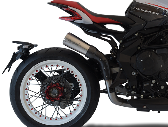 HP CORSE MV Agusta Dragster 800 RR (18/19) High-mount Slip-on Exhaust "GP07 Inox Satin" (Racing)