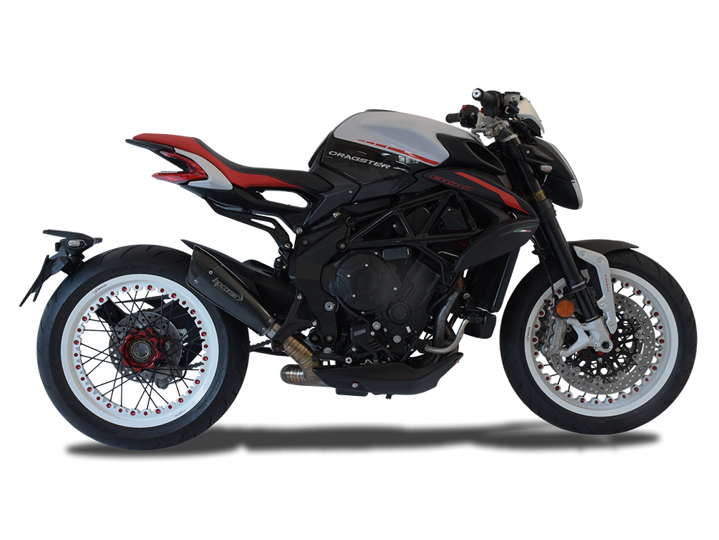 HP CORSE MV Agusta Dragster 800 RR (18/19) Low-mount Slip-on Exhaust "Evoxtreme 310 Ceramic Black" (Racing)