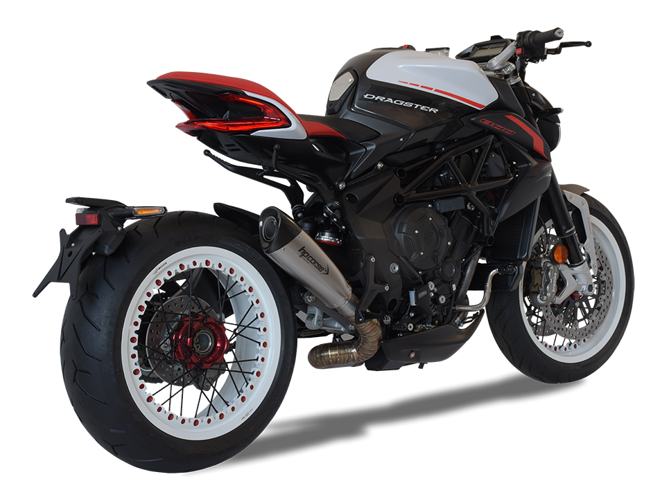 HP CORSE MV Agusta Dragster 800 RR (18/19) Low-mount Slip-on Exhaust "Evoxtreme 310 Inox Satin" (Racing)