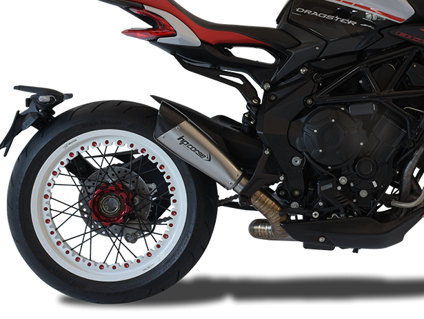 HP CORSE MV Agusta Dragster 800 RR (18/19) Low-mount Slip-on Exhaust "Evoxtreme 310 Inox Satin" (Racing)