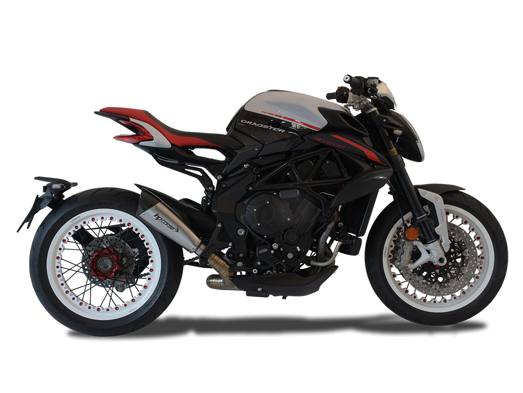 HP CORSE MV Agusta Dragster 800 RR (18/19) Low-mount Slip-on Exhaust "Evoxtreme 310 Inox Satin" (Racing)