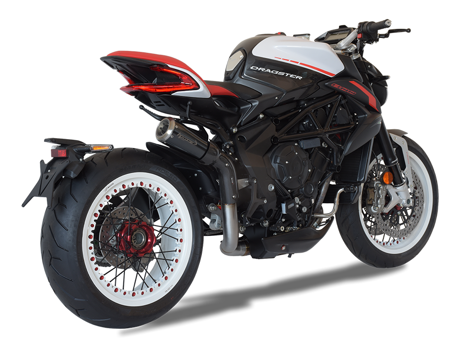 HP CORSE MV Agusta Dragster 800 RR (18/19) High-mount Slip-on Exhaust "GP07 Inox Black" (Racing)