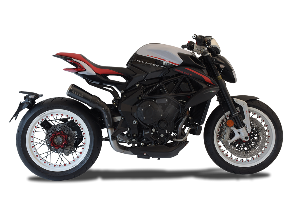 HP CORSE MV Agusta Dragster 800 RR (18/19) High-mount Slip-on Exhaust "GP07 Inox Black" (Racing)