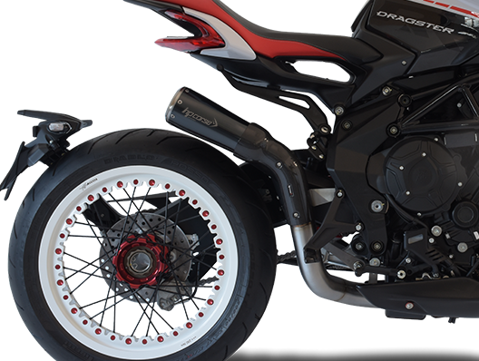 HP CORSE MV Agusta Dragster 800 RR (18/19) High-mount Slip-on Exhaust "GP07 Inox Black" (Racing)