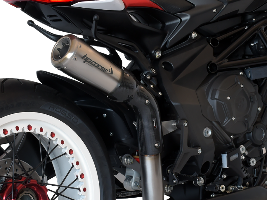 HP CORSE MV Agusta Dragster 800 RR (18/19) High-mount Slip-on Exhaust "GP07 Inox Satin" (Racing)