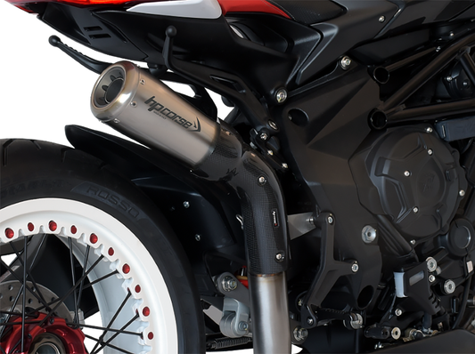 HP CORSE MV Agusta Dragster 800 RR (18/19) High-mount Slip-on Exhaust "GP07 Inox Satin" (Racing)