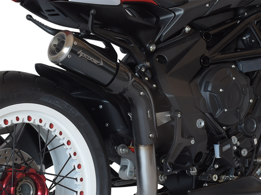 HP CORSE MV Agusta Dragster 800 RR (18/19) High-mount Slip-on Exhaust "GP07 Inox Black" (Racing)