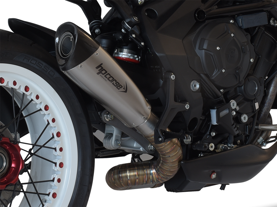 HP CORSE MV Agusta Dragster 800 RR (18/19) Low-mount Slip-on Exhaust "Evoxtreme 310 Inox Satin" (Racing)