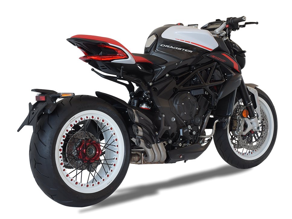 HP CORSE MV Agusta Dragster 800 RR (18/19) Slip-on Exhaust "HydroTre Satin w/ Carbon Cover" (Racing)