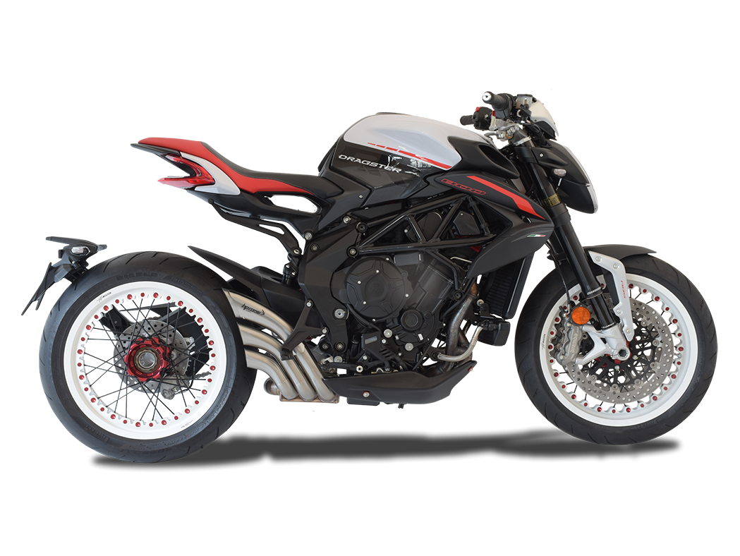 HP CORSE MV Agusta Dragster 800 RR (18/19) Slip-on Exhaust "HydroTre Satin w/ Inox Cover" (Racing)