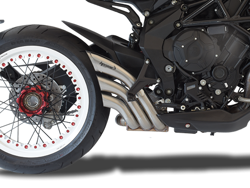 HP CORSE MV Agusta Dragster 800 RR (18/19) Slip-on Exhaust "HydroTre Satin w/ Inox Cover" (Racing)