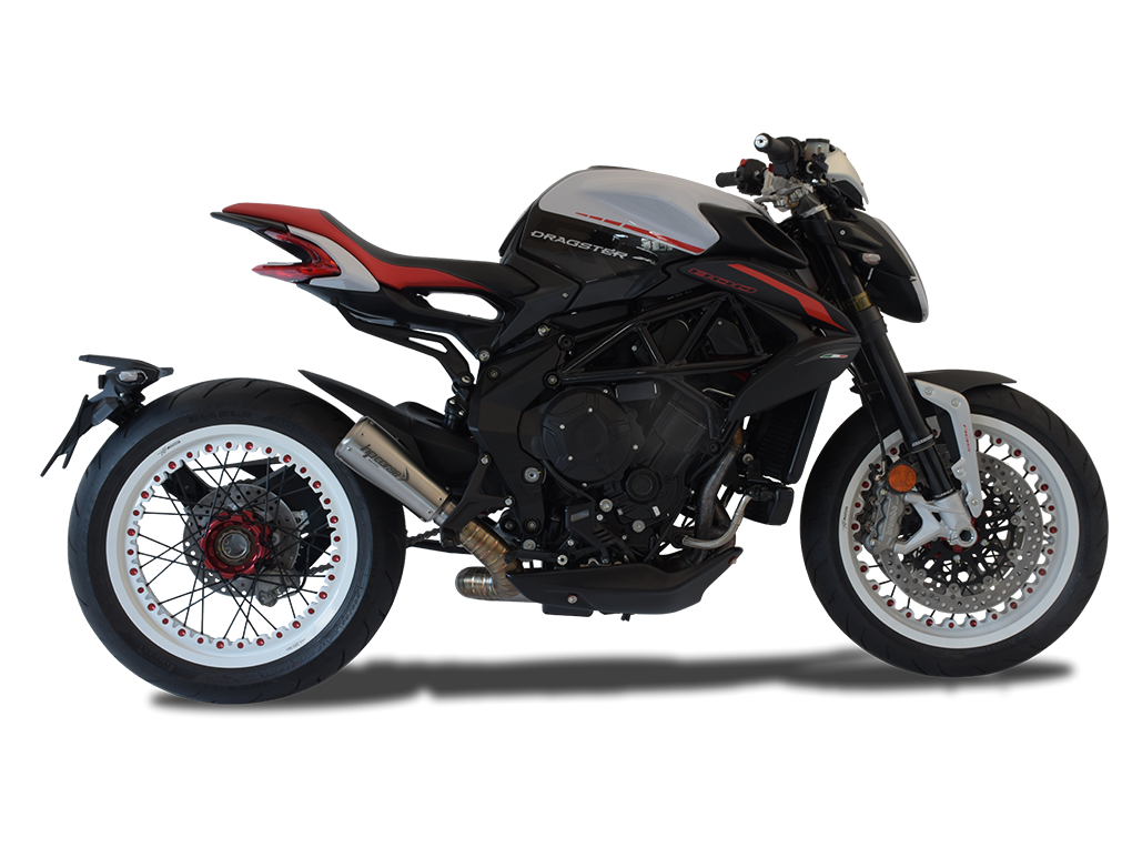 HP CORSE MV Agusta Dragster 800 RR (18/19) Low-mount Slip-on Exhaust "GP07 Inox Satin" (Racing)