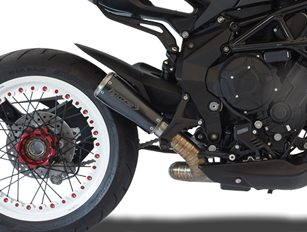 HP CORSE MV Agusta Dragster 800 RR (18/19) Low-mount Slip-on Exhaust "GP07 Inox Black" (Racing)