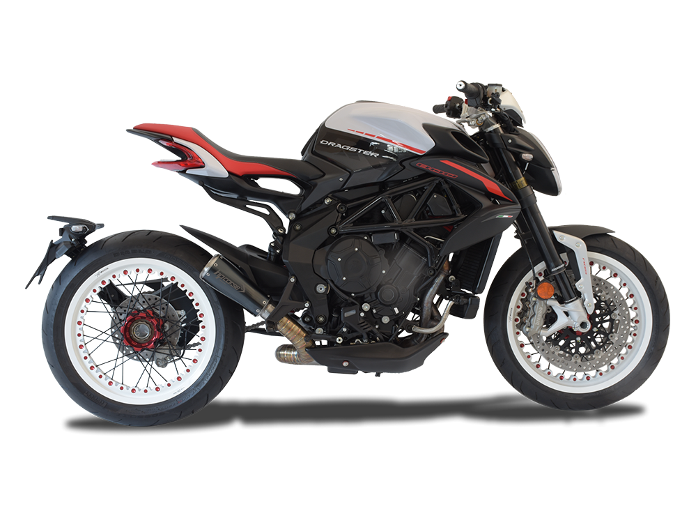 HP CORSE MV Agusta Dragster 800 RR (18/19) Low-mount Slip-on Exhaust "GP07 Inox Black" (Racing)