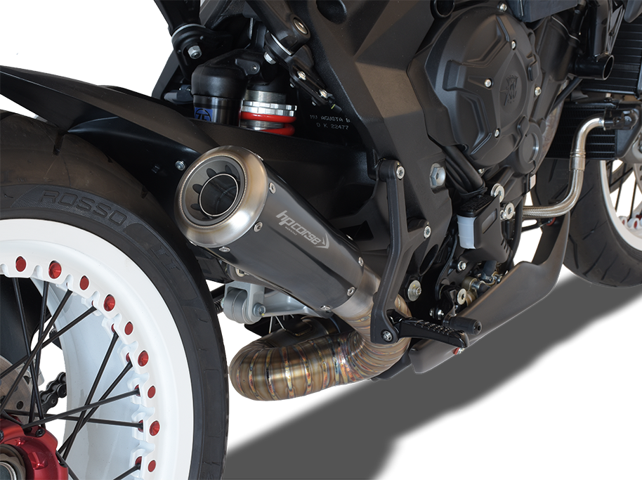 HP CORSE MV Agusta Dragster 800 RR (18/19) Low-mount Slip-on Exhaust "GP07 Inox Black" (Racing)