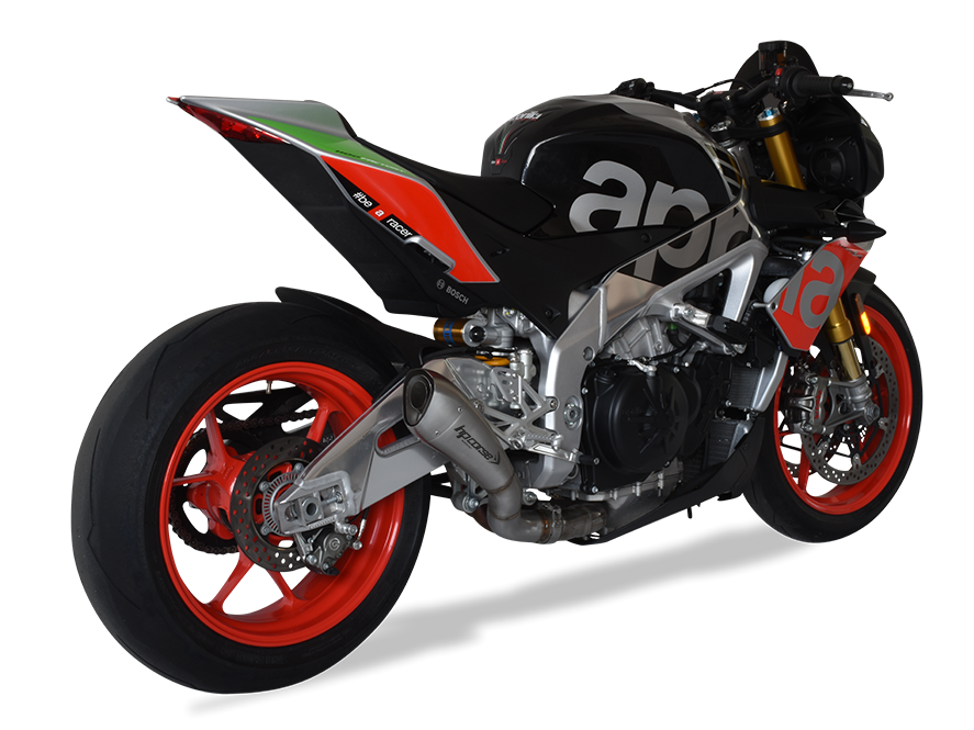 HP CORSE Aprilia RSV4 / Tuono V4 (17/18) Slip-on Exhaust "Hydroform Short Satin" (racing)