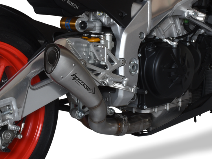 HP CORSE Aprilia RSV4 / Tuono V4 (17/18) Slip-on Exhaust "Hydroform Short Satin" (racing)