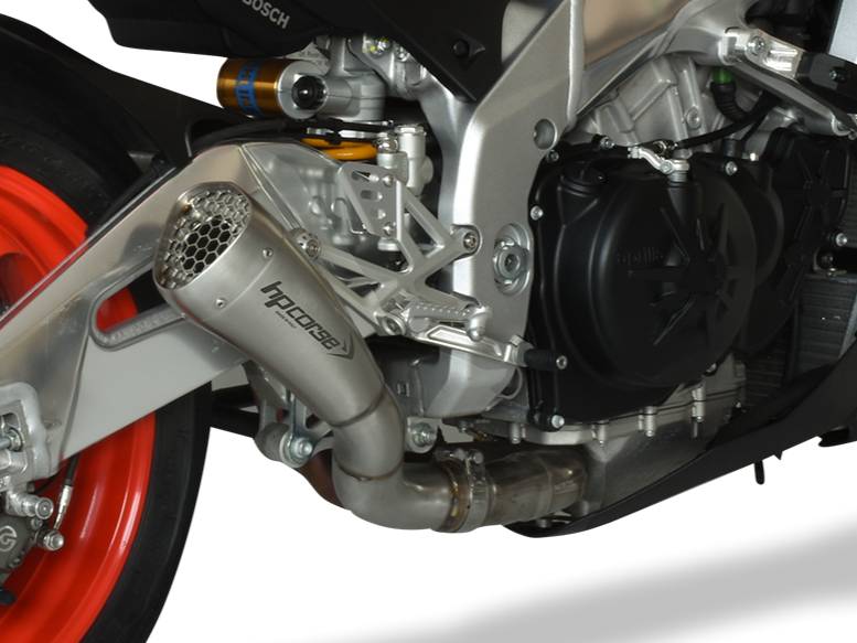 HP CORSE Aprilia RSV4 / Tuono V4 (17/18) Slip-on Exhaust "Hydroform Corsa Short Satin" (racing)