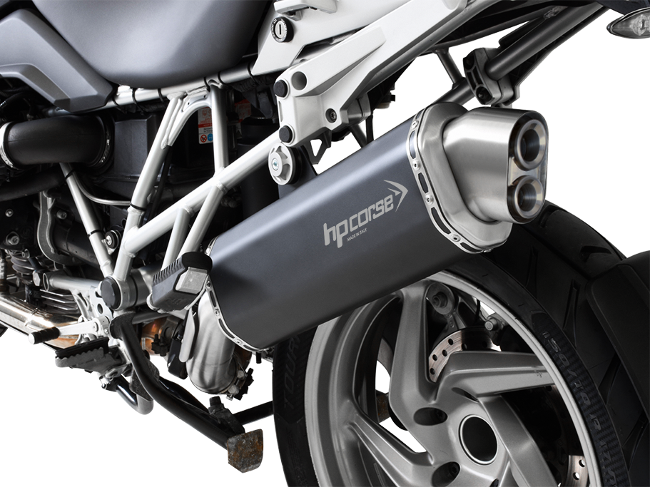 HP CORSE BMW R1200GS (10/12) Slip-on Exhaust "4-Track R Black" (EU homologated)