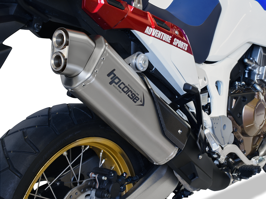 HP CORSE Honda CRF1000L Africa Twin Slip-on Exhaust "4-Track R Titanium" (EU homologated)