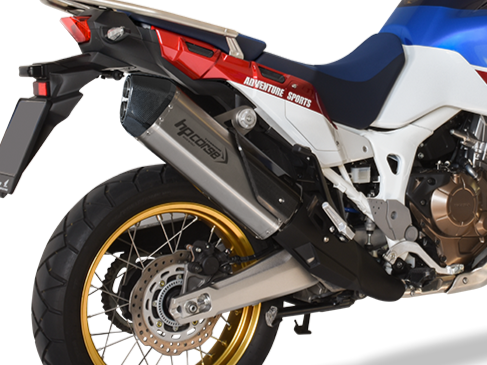 HP CORSE Honda CRF1000L Africa Twin Slip-on Exhaust "SPS Carbon Satin" (EU homologated)