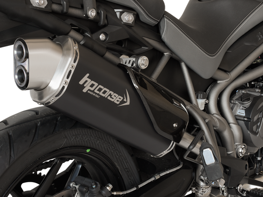 HP CORSE Triumph Tiger 800 (18/20) Slip-on Exhaust "4-Track R Black" (EU homologated)