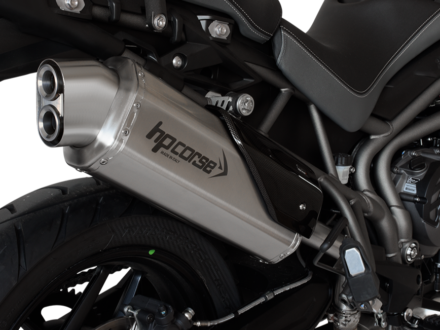 HP CORSE Triumph Tiger 800 (18/20) Slip-on Exhaust "4-Track R Satin" (EU homologated)