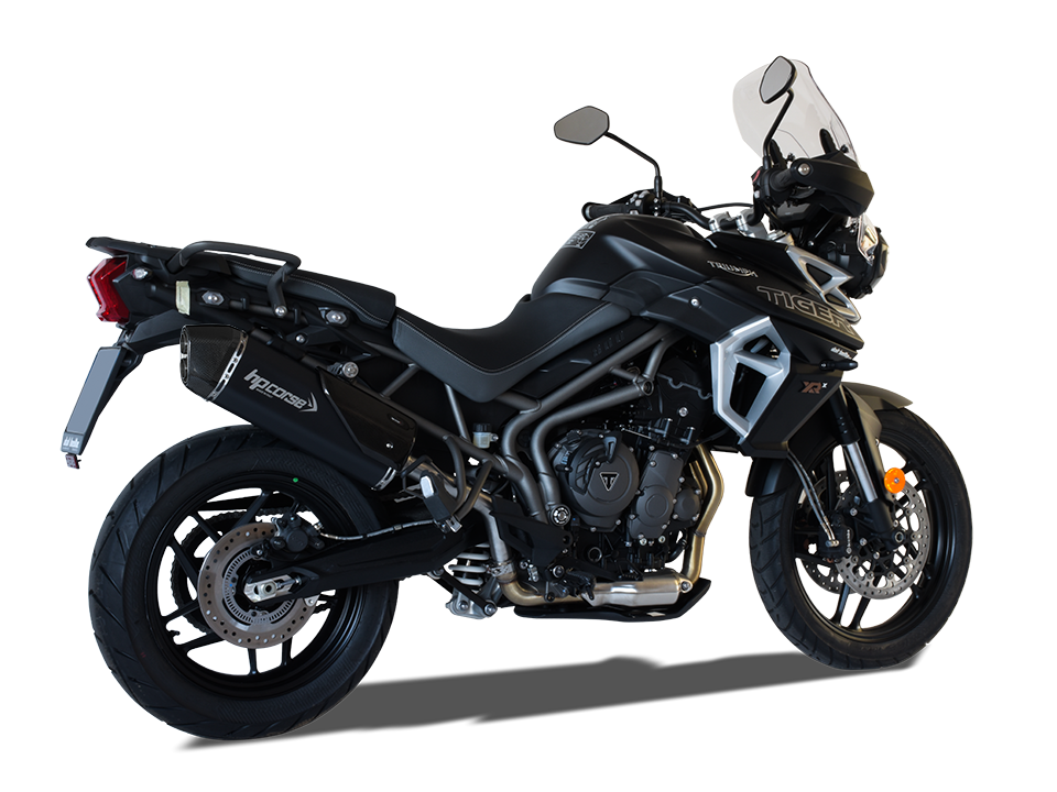 HP CORSE Triumph Tiger 800 (18/20) Slip-on Exhaust "SPS Carbon Black" (EU homologated)