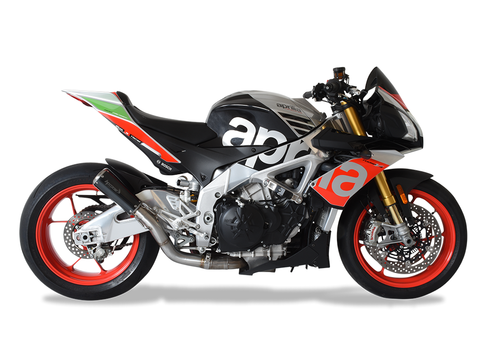 HP CORSE Aprilia RSV4 / Tuono V4 (17/18) Slip-on Exhaust "GP-07 Black" (racing)