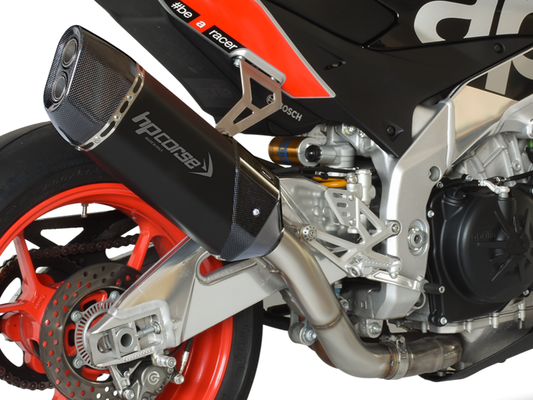 HP CORSE Aprilia RSV4 / Tuono V4 (17/18) Slip-on Exhaust "SP-3 Carbon Short Black" (racing)