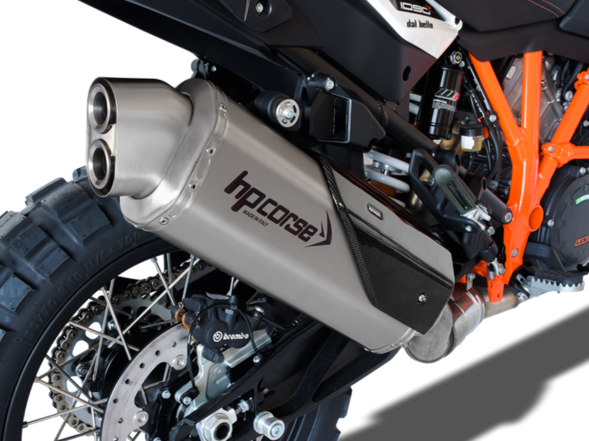 HP CORSE KTM Adventure / Super Adventure (13/20) Slip-on Exhaust "4-Track R Titanium" (EU homologated)