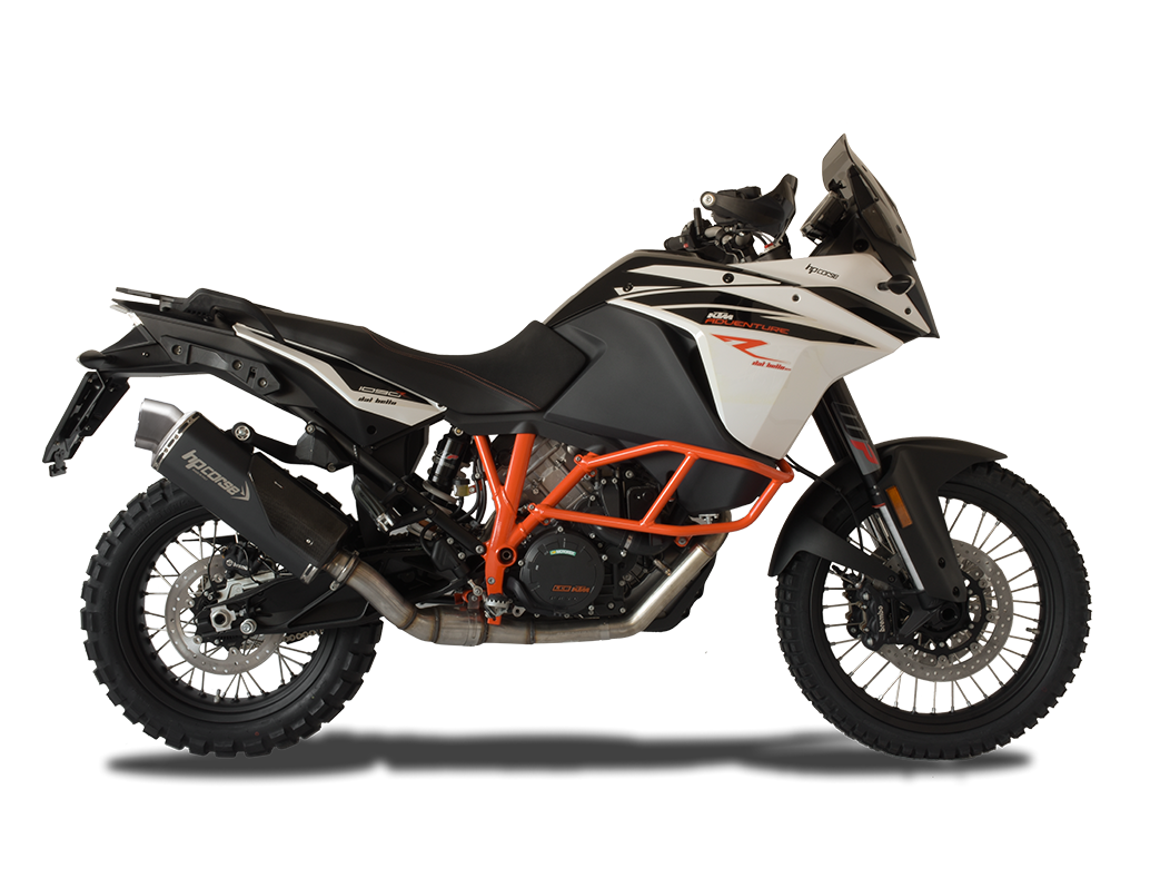 HP CORSE KTM Adventure / Super Adventure (13/20) Slip-on Exhaust "4-Track R Black" (EU homologated)